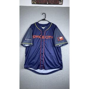 Houston Astros Jersey Mens XL Blue MLB Baseball Jose‎ Altuve 27 Space City BDA